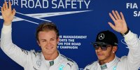 Bild zum Inhalt: Pole mit Psycho-Hieb: Rosberg foppt Hamilton doppelt
