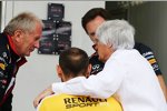Helmut Marko, Cyril Abiteboul, Christian Horner und Bernie Ecclestone 