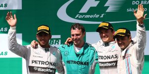 Druck standgehalten: Rosberg schlägt Hamilton in Brasilien