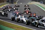 Lewis Hamilton (Mercedes), Felipe Massa (Williams), Valtteri Bottas (Williams), Sebastian Vettel (Red Bull) und Jenson Button (McLaren) 