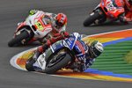 Jorge Lorenzo (Yamaha), Andrea Iannone (Pramac) und Andrea Dovizioso (Ducati) 