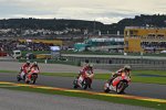 Marc Marquez (Honda), Cal Crutchlow (Ducati), Daniel Pedrosa (Honda) und Andrea Dovizioso (Ducati) 