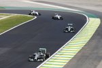 Nico Rosberg (Mercedes), Lewis Hamilton (Mercedes), Felipe Massa (Williams) und Valtteri Bottas (Williams) 