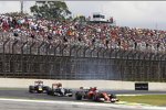 Fernando Alonso (Ferrari) und Adrian Sutil (Sauber) 