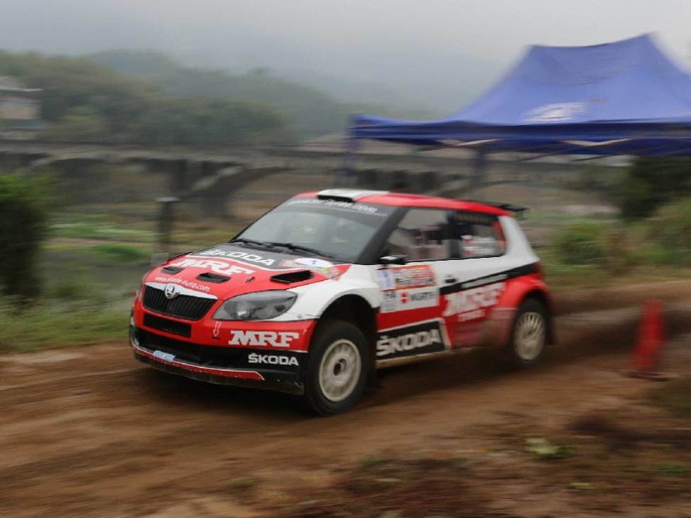 Jan Kopecky beim Start der SS2 bei der APRC Rallye China