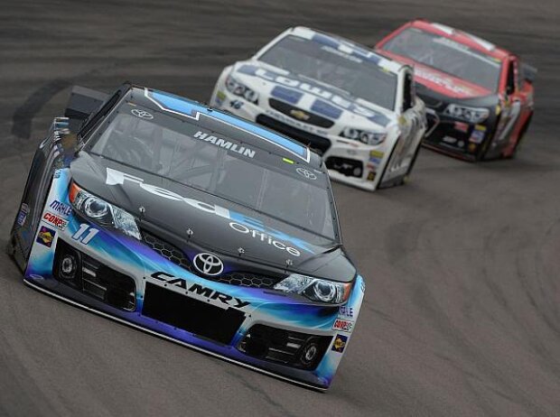 Denny Hamlin, Jimmie Johnson, Michael Annett Denny Hamlin, Jimmie Johnson, Michael Annett