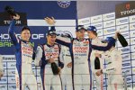 Mike Conway, Stephane Sarrazin und Alexander Wurz (Toyota) 