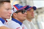 Mike Conway, Stephane Sarrazin und Alexander Wurz (Toyota) 