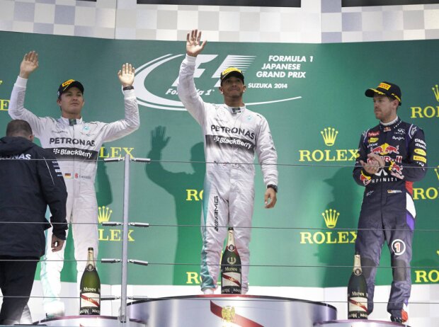 Titel-Bild zur News: Lewis Hamilton, Nico Rosberg, Sebastian Vettel