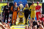 Miss Sprint-Cup Kim Coon und die Final-Four vor dem Start: Denny Hamlin, Ryan Newman , Joey Logano und Kevin Harvick