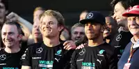 Nico Rosberg, Lewis Hamilton, Toto Wolff, Niki Lauda