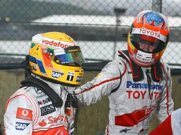 Titel-Bild zur News: Lewis Hamilton und Timo Glock