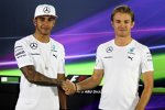 Lewis Hamilton (Mercedes) und Nico Rosberg (Mercedes) 