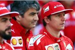 Fernando Alonso (Ferrari), Marco Mattiacci und Kimi Räikkönen (Ferrari) 