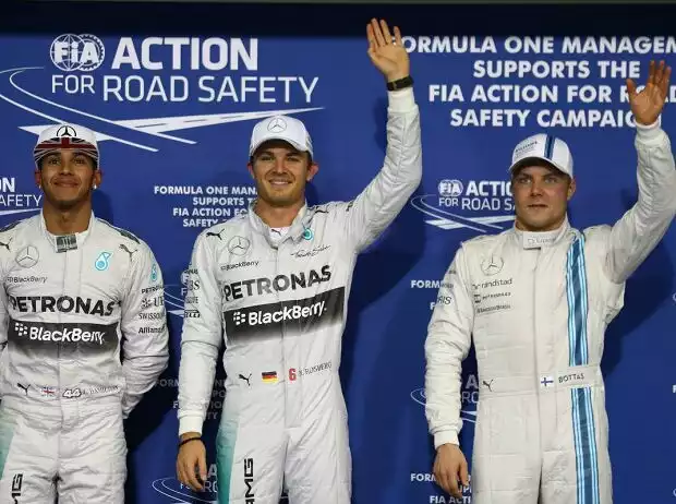 Nico Rosberg, Lewis Hamilton, Valtteri Bottas Titel-Bild zur News: Nico Rosberg, Lewis Hamilton, Valtteri Bottas