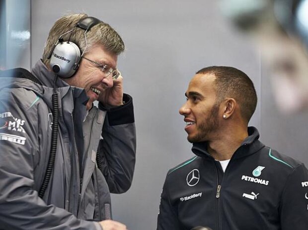 Titel-Bild zur News: Lewis Hamilton, Ross Brawn (Teamchef)