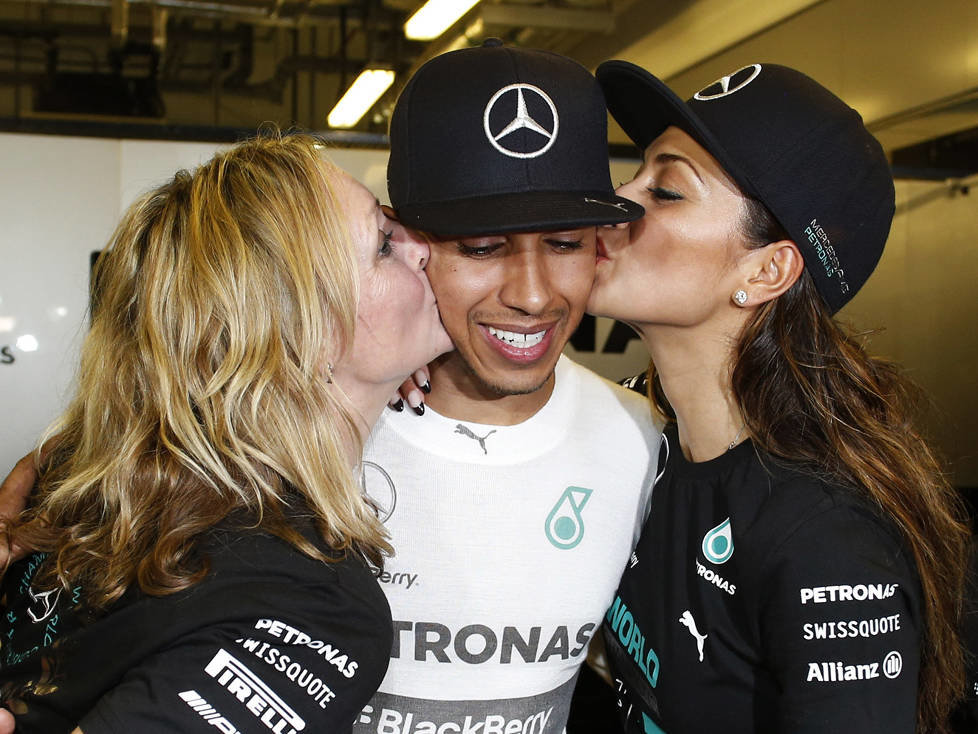 Linda Hamilton, Lewis Hamilton und Nicole Scherzinger