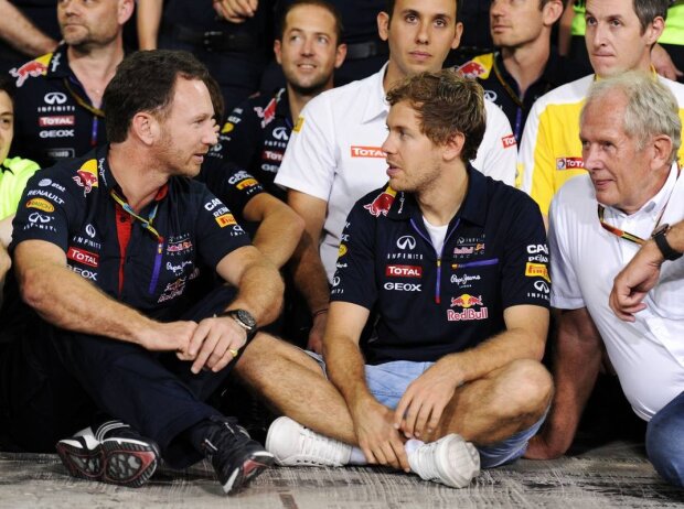 Titel-Bild zur News: Sebastian Vettel, Christian Horner, Helmut Marko