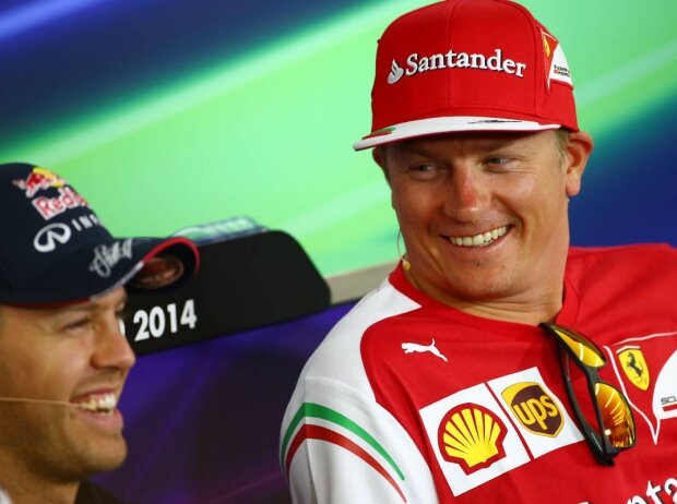 Titel-Bild zur News: Sebastian Vettel, Kimi Räikkönen