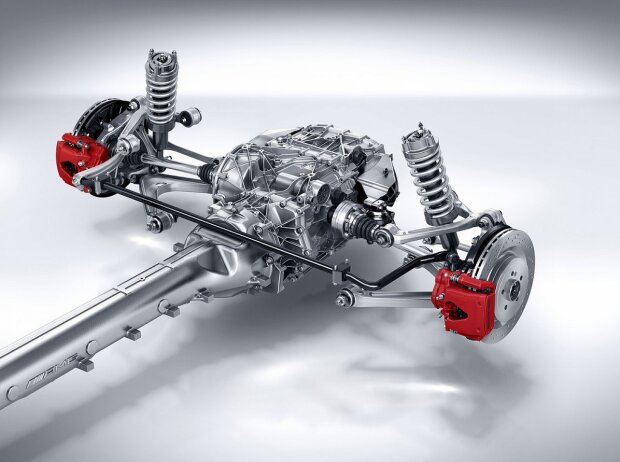 Mercedes-AMG GT: Sieben-Gang-Doppelkupplungsgetriebe an der HInterachse, Transaxle-Bauweise Mercedes-AMG GT: Sieben-Gang-Doppelkupplungsgetriebe an der HInterachse, Transaxle-Bauweise