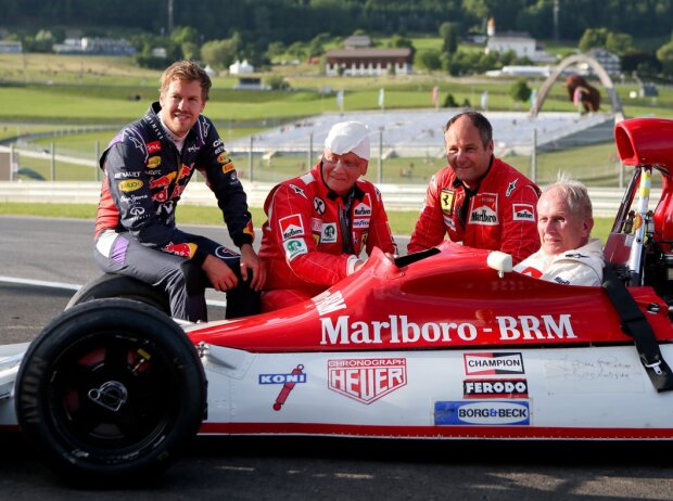 Niki Lauda, Gerhard Berger, Helmut Marko, Sebastian Vettel Niki Lauda, Gerhard Berger, Helmut Marko, Sebastian Vettel