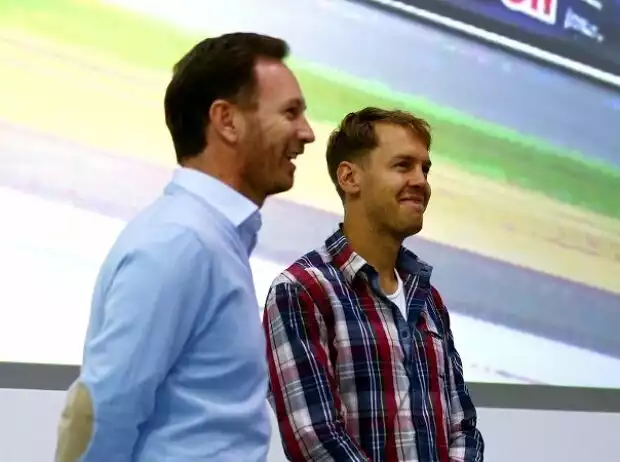 Christian Horner, Sebastian Vettel Titel-Bild zur News: Christian Horner, Sebastian Vettel