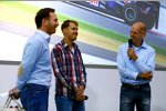Christian Horner, Sebastian Vettel und Adrian Newey