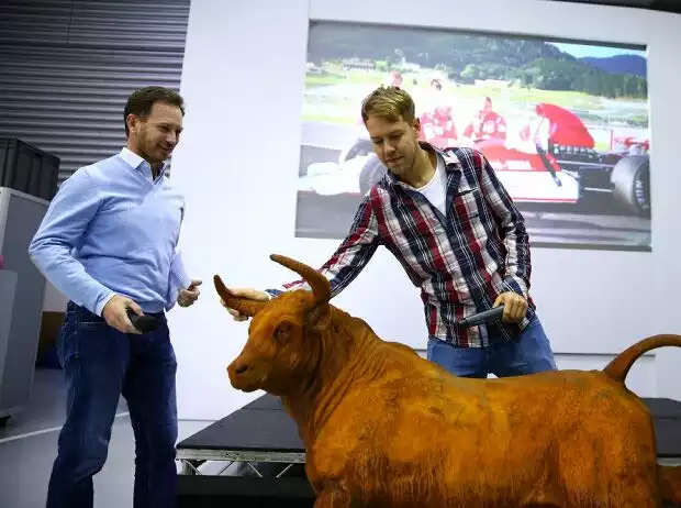 Titel-Bild zur News: Christian Horner, Sebastian Vettel