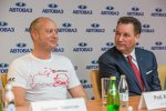 Rob Huff (Lada) bei der Pressekonferenz in Togliatti