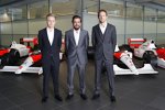 Jenson Button, Fernando Alonso und  Kevin Magnussen (McLaren) 