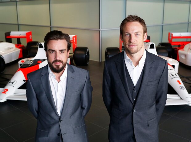 Titel-Bild zur News: Fernando Alonso und Jenson Button