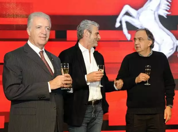 Piero Ferrari, Maurizio Arrivabene, Sergio Marchionne Titel-Bild zur News: Piero Ferrari, Maurizio Arrivabene, Sergio Marchionne