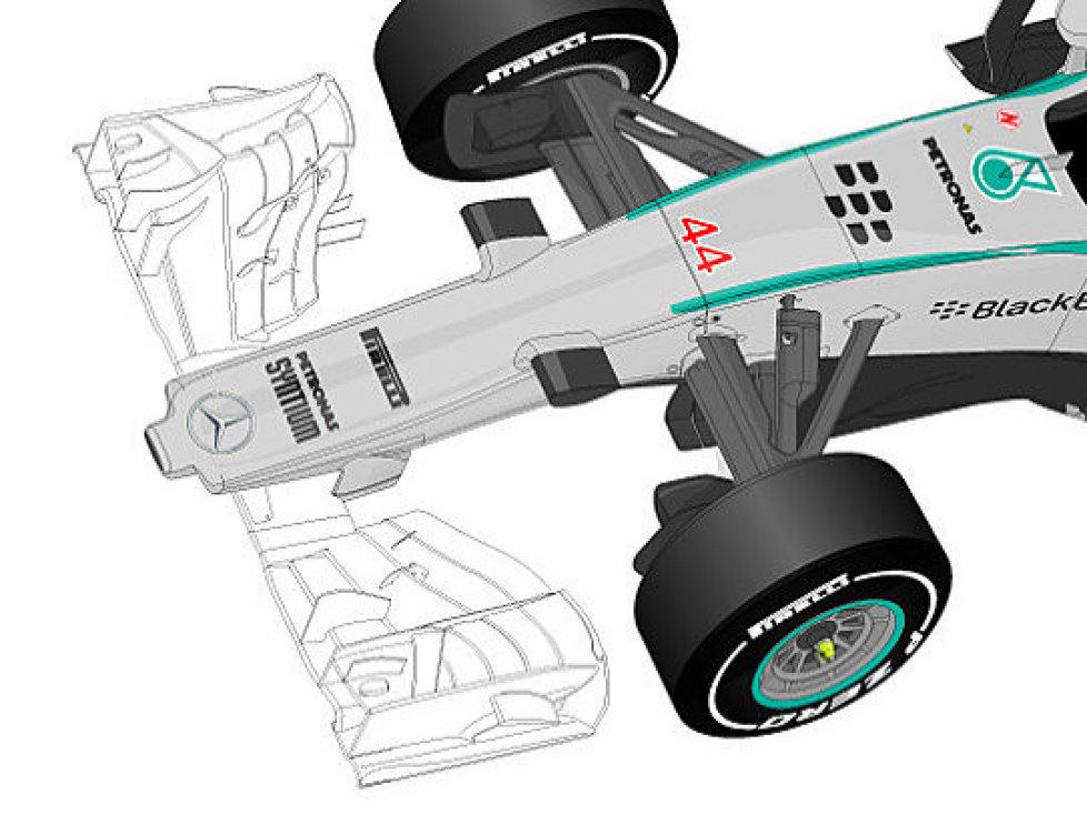Mercedes, 2015, Frontpartie, Nase