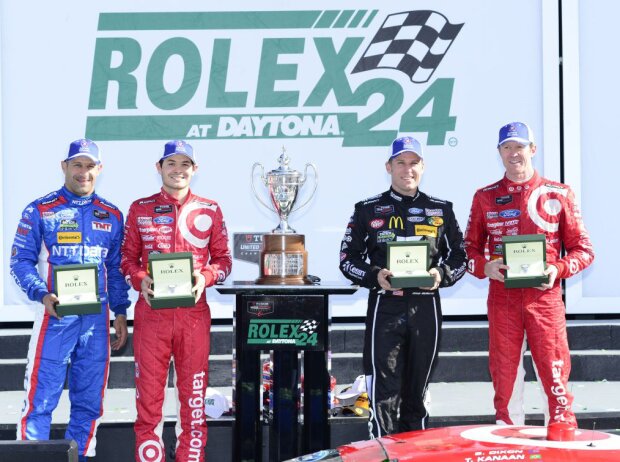 Jamie McMurray, Kyle Larson, Scott Dixon, Tony Kanaan Jamie McMurray, Kyle Larson, Scott Dixon, Tony Kanaan