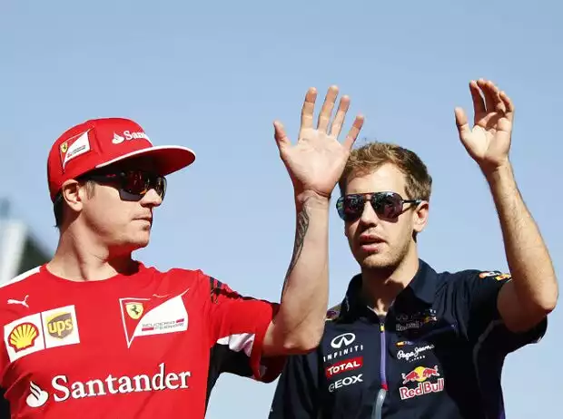 Kimi Räikkönen, Sebastian Vettel Titel-Bild zur News: Kimi Räikkönen, Sebastian Vettel