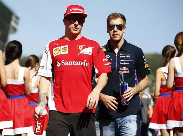 Kimi Räikkönen, Sebastian Vettel Titel-Bild zur News: Kimi Räikkönen, Sebastian Vettel
