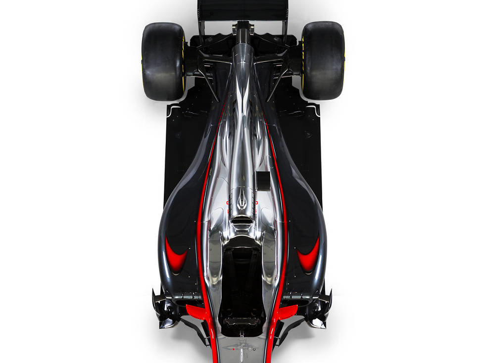Kurze Seitenkästen und schmales Heck des McLaren-Honda MP4-30