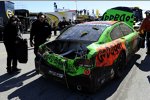 Der Stewart/Haas-Chevy von Danica Patrick nach Abflug am Mittwoch