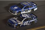 Die Sieger der beiden Budweiser-Duels: Dale Earnhardt Jun. (Hendrick) und Jimmie Johnson (Hendrick) 