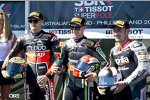 Chaz Davies, Jonathan Rea und Leon Haslam 