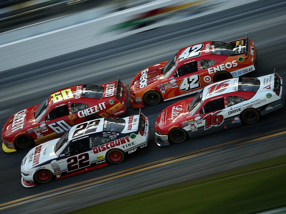 Chris Buescher, Brad Keselowski, Kyle Larson, Ryan Reed