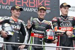 Leon Haslam, Jonathan Rea und Chaz Davies 