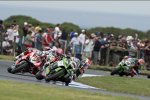 Jonathan Rea vor Chaz Davies 