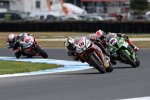 Leon Haslam vor Jonathan Rea 