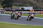 Leon Haslam vor Chaz Davies und Jonathan Rea 