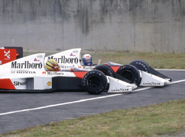 Titel-Bild zur News: Ayrton Senna, Alain Prost