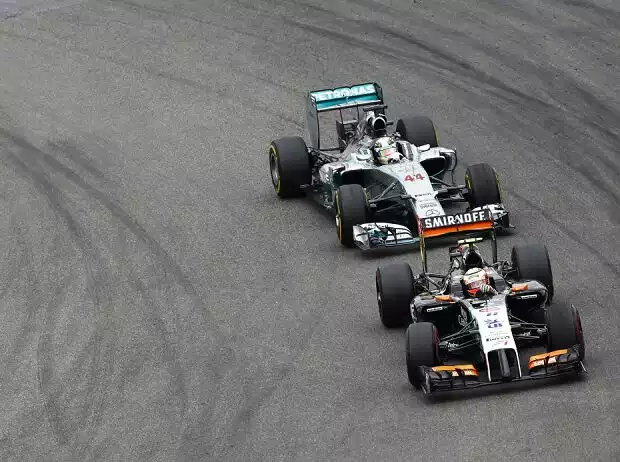 Sergio Perez, Lewis Hamilton Titel-Bild zur News: Sergio Perez, Lewis Hamilton