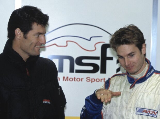 Mark Webber und Will Power in Silverstone 2004