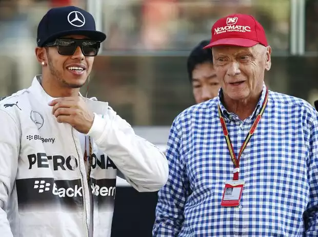 Titel-Bild zur News: Lewis Hamilton, Niki Lauda
