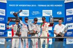 Sebastien Loeb (Citroen), Jose-Maria Lopez (Citroen) und Tiago Monteiro (Honda) sowie Mehdi Bennani (SLR-Citroen)